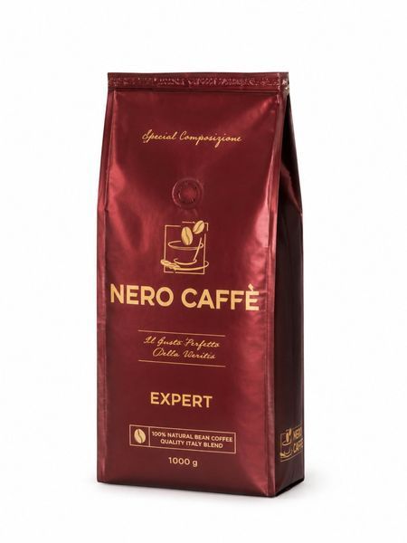 Кава в зернах Nero Caffe Expert вага 1000 грам pskava0265 фото