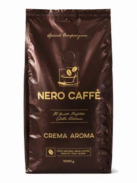 Кава в зернах NERO Caffe Crema Aroma 1 кг pskava0087 фото