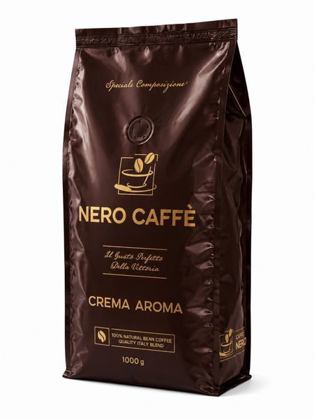 Кава в зернах NERO Caffe Crema Aroma 1 кг pskava0087 фото