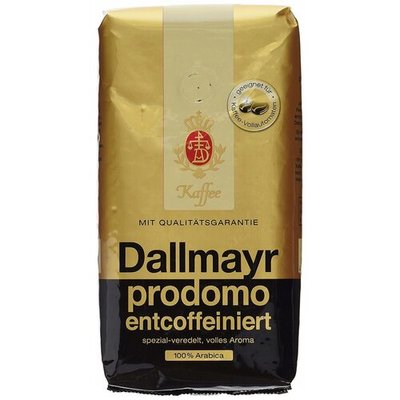 Кофе в зернах Dallmayr Prodomo entcoffeiniert (без кофеина) 500 г  4008167112235 фото