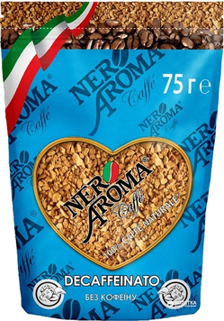 Растворимый кофе Nero Aroma Decaffeinato (без кофеина) 75 грамм pskava0169 фото