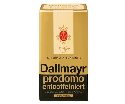 Молотый кофе Dallmayr Prodomo entcoffeiniert (без кофеина) 500 г 4008167113713 фото