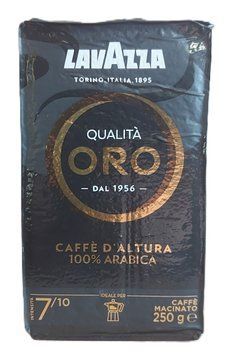 Молотый кофе Lavazza Quality Oro Caffe D'altura 100% Arabica чорна 250 грамм pskava0192 фото