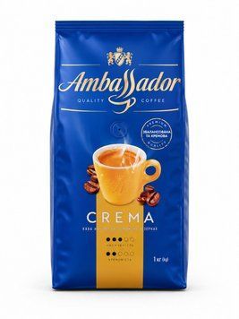 Кава в зернах Ambassador Crema 1000 г pskava0283 фото