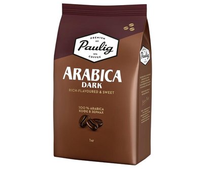 Кофе в зернах Paulig Arabica Dark 1 кг 6411300166084 фото